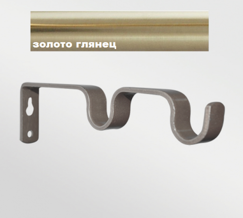 Кронштейн habito двухрядный DIY 16мм, золото глянец, 145 х 45 мм