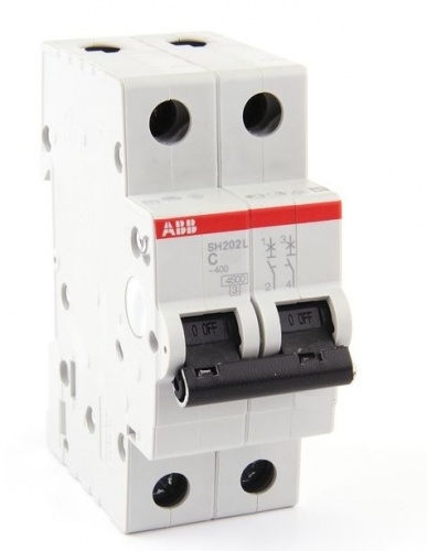 ABB SH202L Автоматический выключатель 2P 63A (C) 4.5 kA