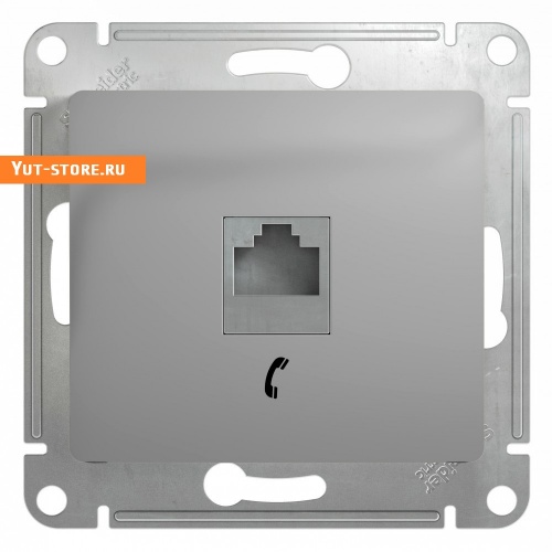 Schneider Glossa Алюминий Розетка телефонная RJ11, GSL000381T