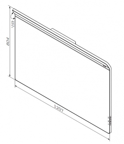 Зеркало с подсветкой и системой антизапотевания, 120 см AM.PM Inspire 2.0, M50AMOX1201SA, 1207 х 804 мм