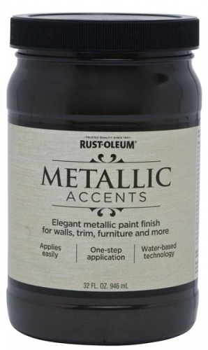 Metallic Accents Краска с эффектом насыщенного металлика на акриловой основе, богатый коричневый, 0.946 л