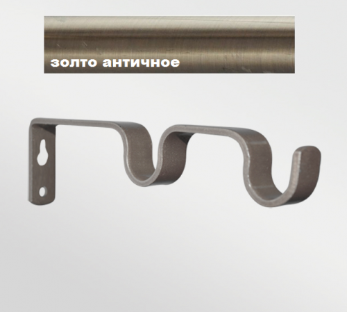 Кронштейн habito двухрядный DIY 16мм, золото антик, 145 х 45 мм