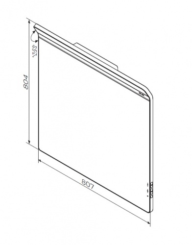 Зеркало с подсветкой и системой антизапотевания, 80 см AM.PM Inspire 2.0, M50AMOX0801SA, 807 х 804 мм