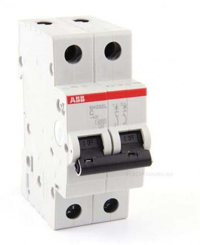 ABB SH202L Автоматический выключатель 2P 50А (С) 4.5kA