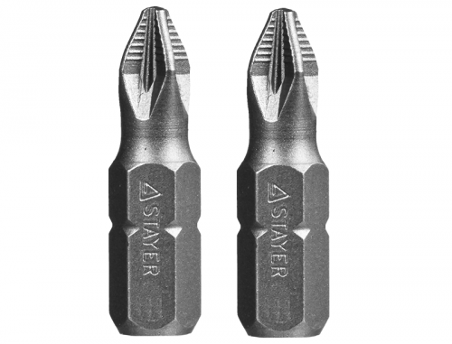 Биты ProFix PROFESSIONAL, С 1/4", PZ2, 25 мм, 2 шт в уп, 26221-2-25-02