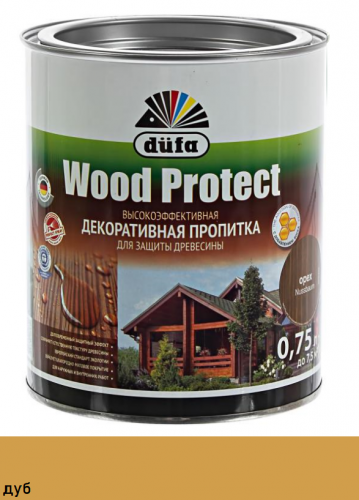 Dufa Wood Protect, дуб, 0.75 л, Пропитка для защиты древесины, с воском