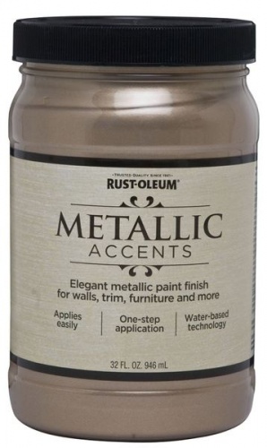 Metallic Accents Краска с эффектом насыщенного металлика на акриловой основе, шампанское, 0.946 л