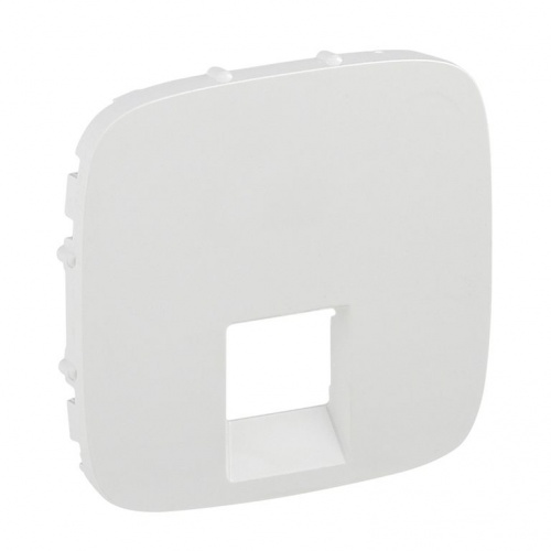 Legrand Valena ALLURE, белая накладка одинарной розетки 1хRJ-11/1хRJ-45 (телефон или ПК), 755415